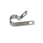 RS PRO Cable Clip Silver Screw Aluminium Cable Clip, 14.3mm Max. Bundle