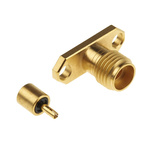 Cinch SMK Series, Plug Flange Mount SMA Connector, 50Ω, Solder Termination, Straight Body