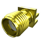Samtec SMA Series, jack Edge Mount SMA Connector, 50Ω, Solder Termination, Straight Body