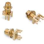 Wurth Elektronik WR-RPSMA Series, jack Edge Mount SMA Connector, Solder Termination, Straight Body