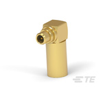 TE Connectivity, Plug Cable Mount MMCX Connector, 50Ω, Clamp, Solder Termination, Right Angle Body