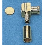 IMS, Plug Cable Mount MCX Connector, 50Ω, Solder Termination, Right Angle Body