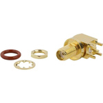 Amphenol RF, jack Through Hole SMA Connector, 50Ω, Solder Termination, Right Angle Body