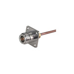 Huber+Suhner 25_N-50-3-9/133_NE Series, jack Flange Mount N Connector, 50Ω, Straight Body