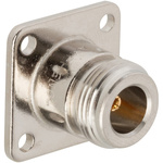Amphenol RF 082-97-RFX Series, jack Panel Mount N Connector, 50Ω, Solder Cup Termination, Straight Body