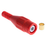 Staubli, Plug Cable Mount BNC Connector, Crimp Termination, Straight Body