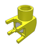 Samtec MCX7 Series, jack PCB Mount MCX Connector, 75Ω, Through Hole Termination, Right Angle Body
