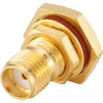Rosenberger SMA Series, jack Panel Mount, 50Ω, Solder Termination, Straight Body