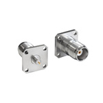 Bulgin, jack Flange Mount Circular Coaxial Connector, Jack Screw Termination, Straight Body