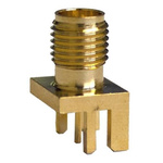 Mueller Electric, jack Edge Mount SMA Connector, Solder Termination, Straight Body