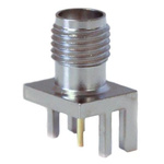 Mueller Electric, jack Edge Mount SMA Connector, 50Ω, Solder Termination, Straight Body