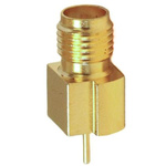 Mueller Electric, jack Edge Mount SMA Connector, 50Ω, Solder Termination, Straight Body
