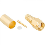 Amphenol RF Plug Cable Mount SMA Connector, Crimp Termination, Straight Body
