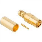 Amphenol RF Plug Cable Mount SMB Connector, Crimp Termination, Straight Body