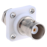 Radiall, jack Flange Mount BNC Connector, 50Ω, Clamp Termination, Straight Body