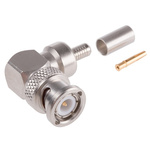 Radiall, Plug Cable Mount BNC Connector, 50Ω, Crimp Termination, Right Angle Body