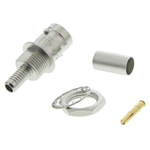 Radiall, jack Panel Mount BNC Connector, 50Ω, Crimp Termination, Straight Body