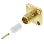 Radiall, jack Panel Mount SMA Connector, 50Ω, Solder Termination, Straight Body