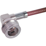 Huber+Suhner, Plug Cable Mount QN Connector, 50Ω, Solder Termination, Right Angle Body