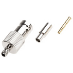 Amphenol RF, jack Cable Mount BNC Connector, 50Ω, Crimp Termination, Straight Body