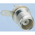 Amphenol RF, jack Panel Mount TNC Connector, 50Ω, Solder Termination, Straight Body