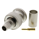 Telegartner, Plug Cable Mount BNC Connector, 75Ω, Clamp, Crimp Termination, Straight Body