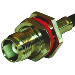 Amphenol RF, jack Cable Mount TNC Connector, 50Ω, Crimp, Solder Termination, Straight Body