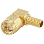 Rosenberger SMA Series, Plug Cable Mount SMA Connector, 50Ω, Crimp Termination, Right Angle Body