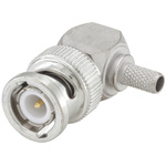 Rosenberger BNC Series, Plug Cable Mount BNC Connector, 50Ω, Crimp Termination, Right Angle Body