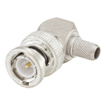 Rosenberger BNC Series, Plug Cable Mount BNC Connector, 75Ω, Crimp Termination, Right Angle Body