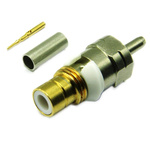 Interface Connectors, Plug Cable Mount Type 43 Connector, 75Ω, Crimp Termination, Straight Body