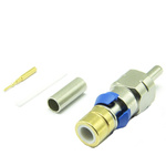 Interface Connectors, Plug Cable Mount Type 43 Connector, 75Ω, Crimp Termination, Straight Body