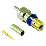 Interface Connectors, Plug Cable Mount Type 43 Connector, 75Ω, Crimp Termination, Straight Body