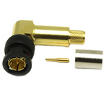 COAX Connectors, Plug Cable Mount BNC Connector, 75Ω, Crimp Termination, Right Angle Body