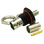 COAX Connectors, jack Panel Mount BNC Connector, 75Ω, Crimp Termination, Straight Body
