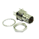 COAX Connectors, jack PCB Mount BNC Connector, 75Ω, Through Hole Termination, Straight Body
