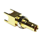 COAX Connectors, jack PCB Mount 1.0/2.3 Connector, 75Ω, Solder Termination, Straight Body