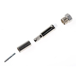 Telegartner, jack Cable Mount FME Connector, 50Ω, Crimp Termination, Straight Body