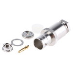 Telegartner, jack Cable Mount BNC Connector, 50Ω, Clamp Termination, Straight Body