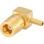 Rosenberger, jack Cable Mount SMB Connector, 50Ω, Crimp, Solder Termination, Right Angle Body