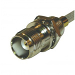 Amphenol RF, jack Cable Mount TNC Connector, 50Ω, Solder Termination, Straight Body