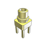 Samtec MMCX Series, Plug Through Hole MMCX Connector, 50Ω, Solder Termination, Straight Body