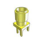 Samtec SMA Series, jack Edge Mount SMA Connector, 50Ω, Solder Termination, Straight Body
