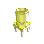 Samtec SMA Series, jack PCB Mount SMA Connector, 50Ω, Solder Termination, Straight Body