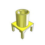Samtec MCX Series, jack Through Hole MCX Connector, 50Ω, Solder Termination, Straight Body