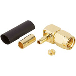 Amphenol RF SMA Series, Plug Cable Mount SMA Connector, 50Ω, Solder Termination, Right Angle Body