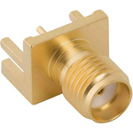 Amphenol RF, jack Through Hole SMA Connector, 50Ω, Solder Termination, Straight Body