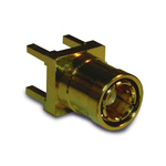 Amphenol RF SMB Series, Plug Through Hole SMA Connector, 50Ω, Solder Termination, Straight Body