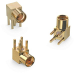 Wurth Elektronik WR-MMCX Series, jack Through Hole MMCX Connector, 50Ω, Solder Termination, Right Angle Body