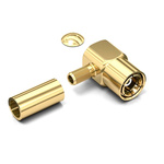 Wurth Elektronik WR-SMB Series, Plug Cable Mount SMB Connector, 50Ω, Crimp Termination, Right Angle Body